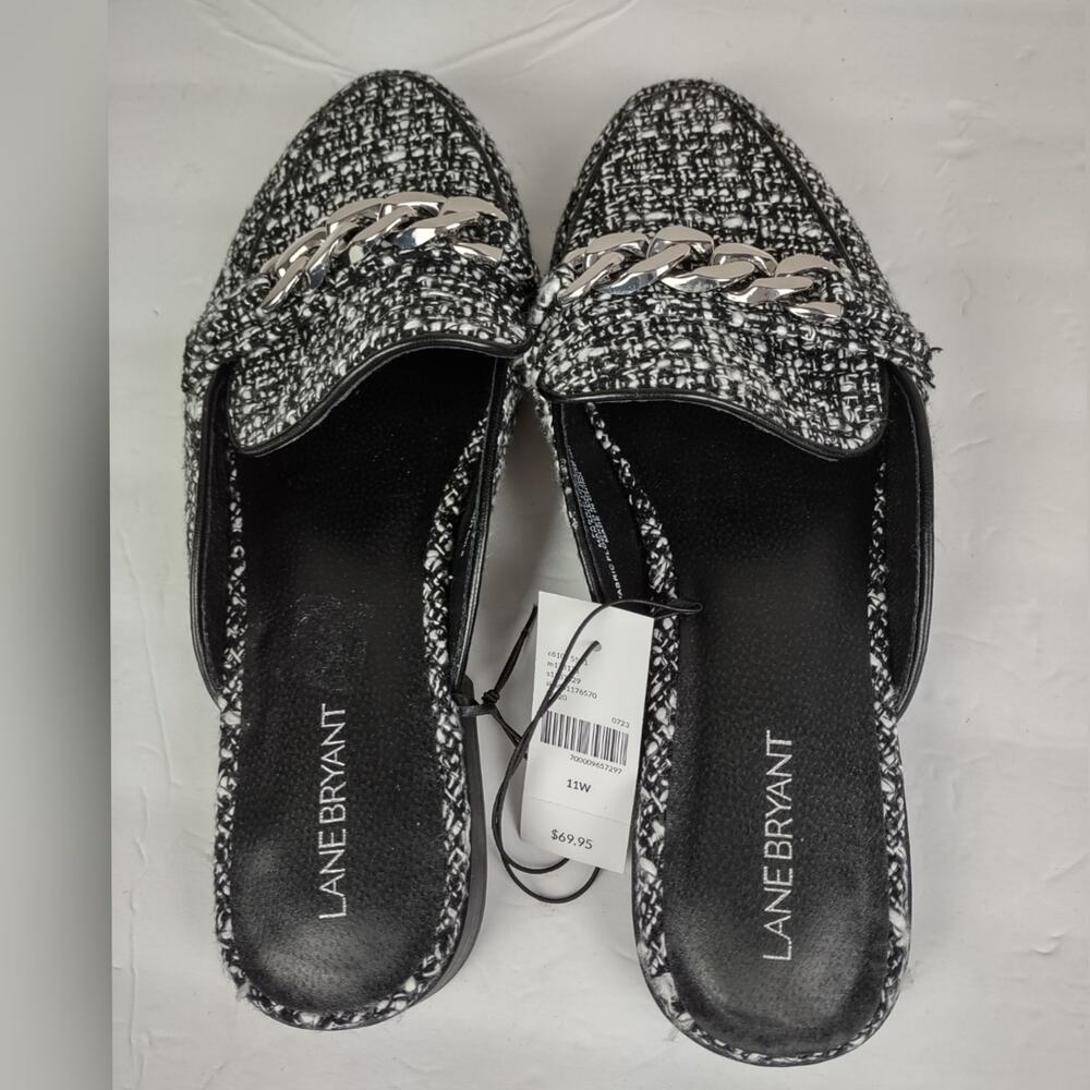Lane Bryant Dream Cloud Boucle & Chain Slip-On Mule Size 11 W - Picture 2 of 12